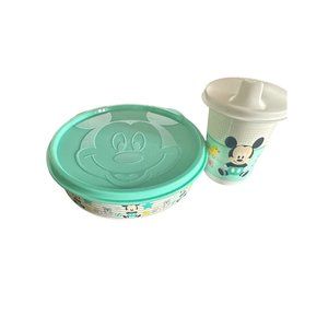 Tupperware Mickey‎ Mouse Bowl and Sippy Cup 6403B-6 and 6643A-3